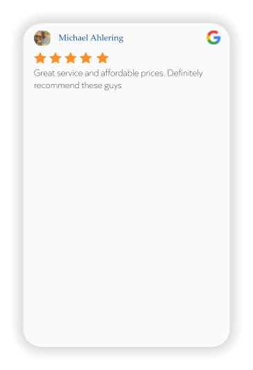 Michael Ahlering Great service and affordable prices. Definitely recommend these guys